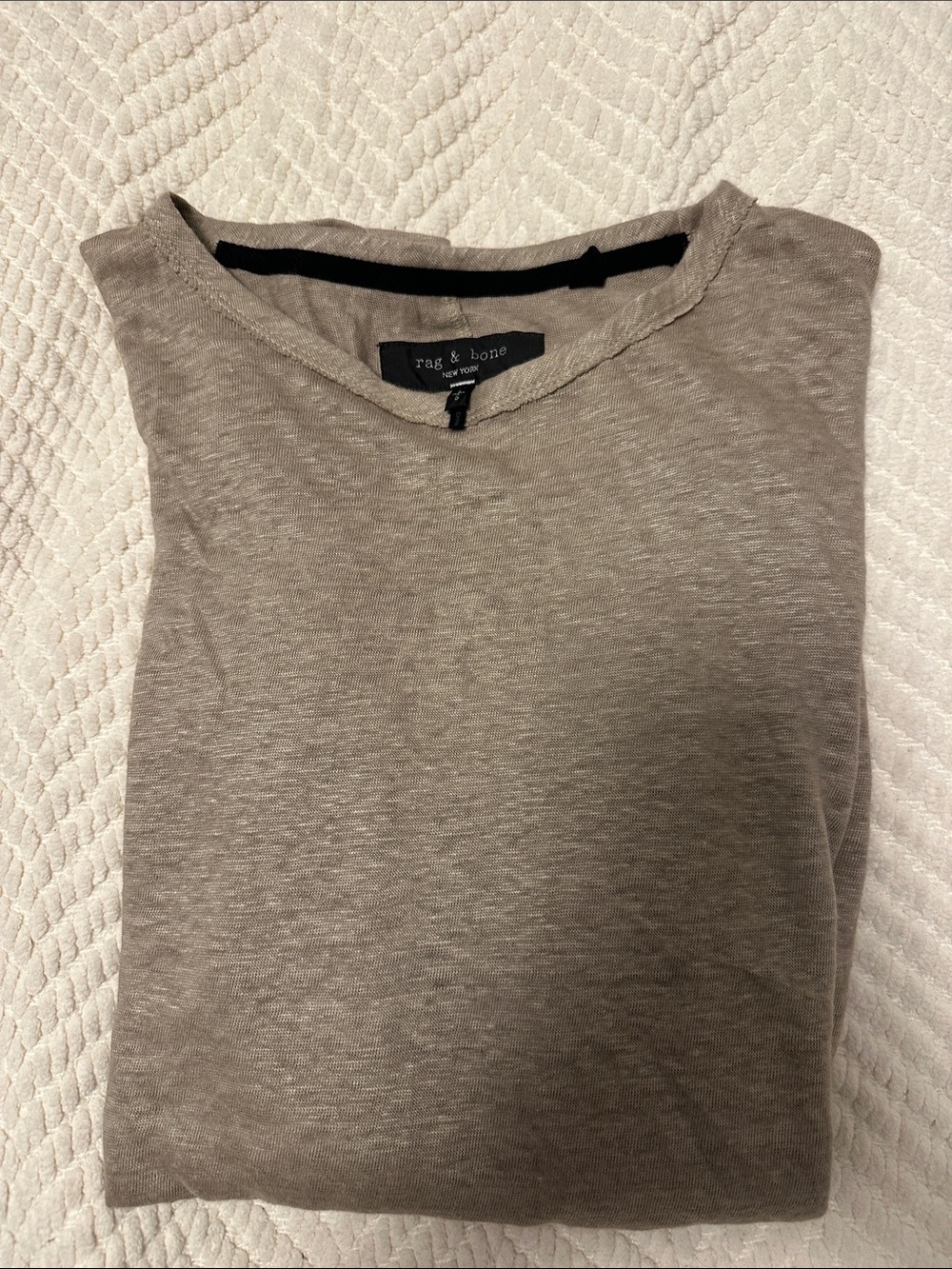 rag & bone Women's Lightweight Crewneck Top in cream